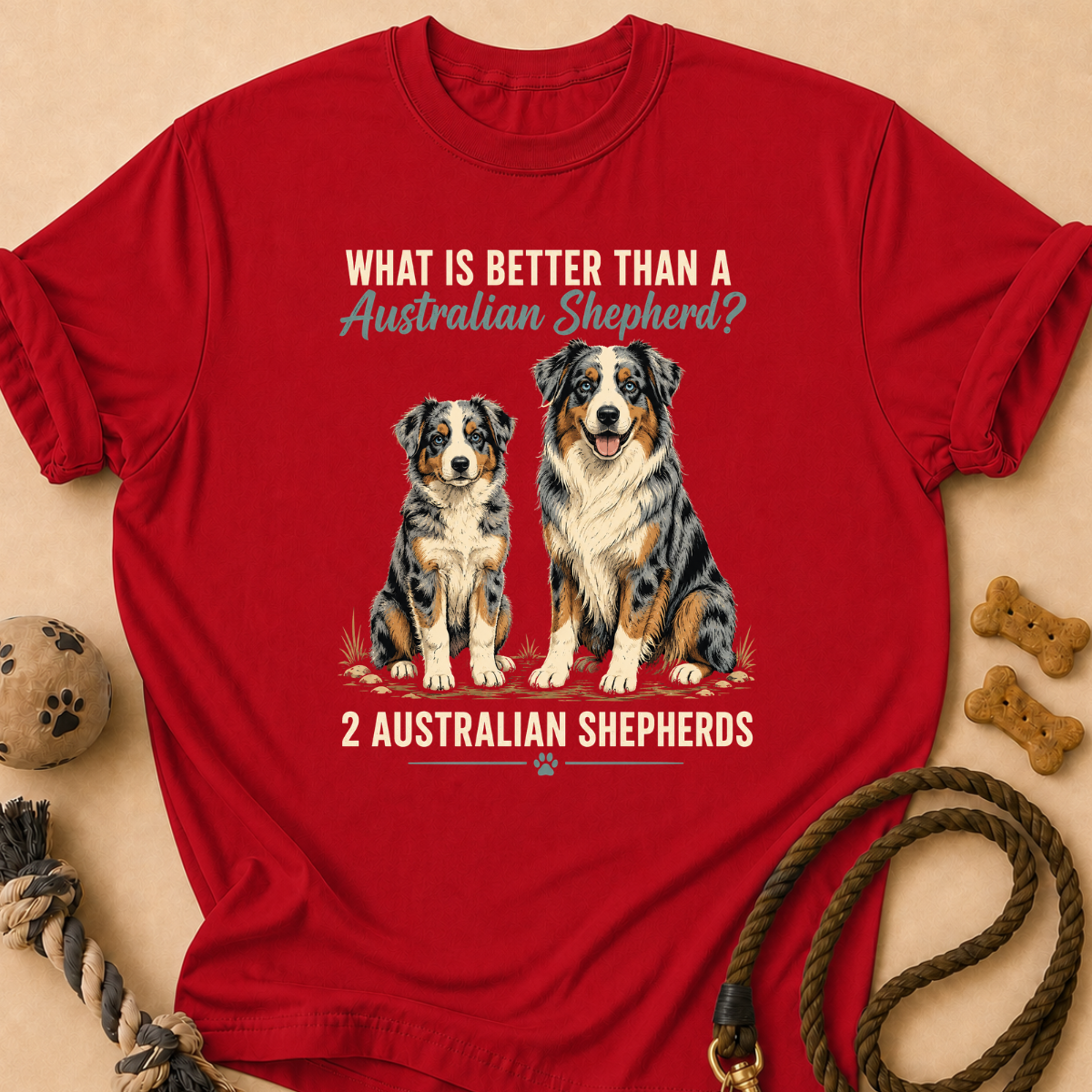 Two Aussie Shepherds T-Shirt