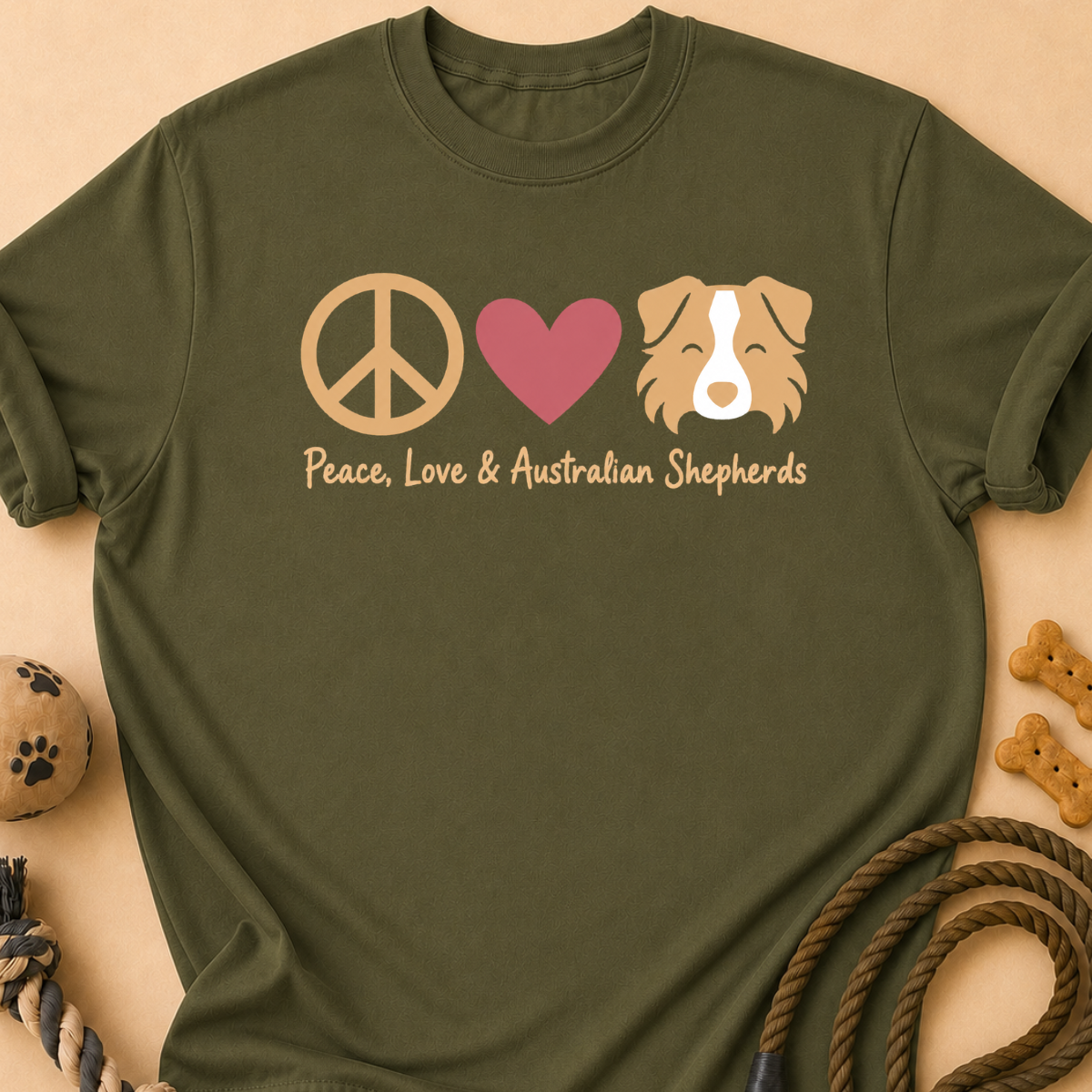 Peace Love Aussie T-Shirt
