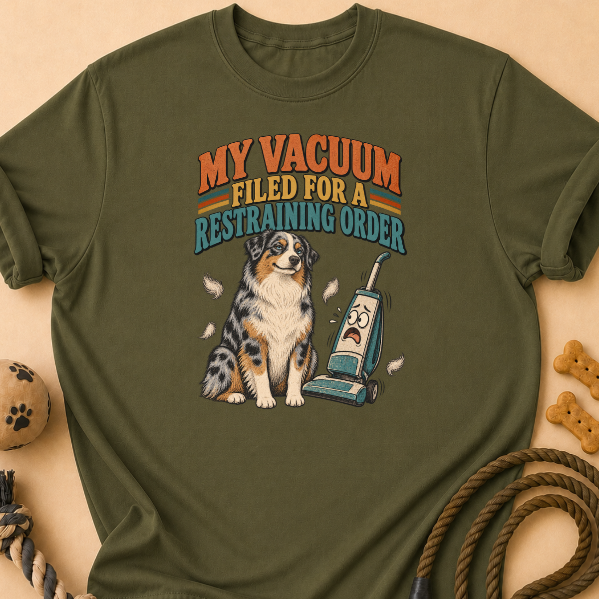 Vacuum Restraining Order Aussie T-Shirt