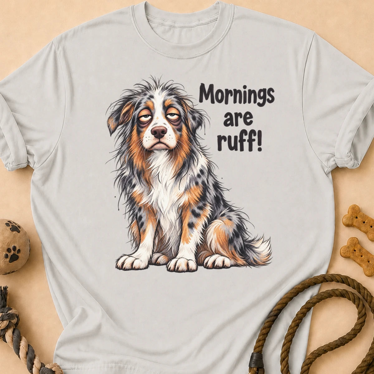 Mornings Are Ruff Aussie T-Shirt