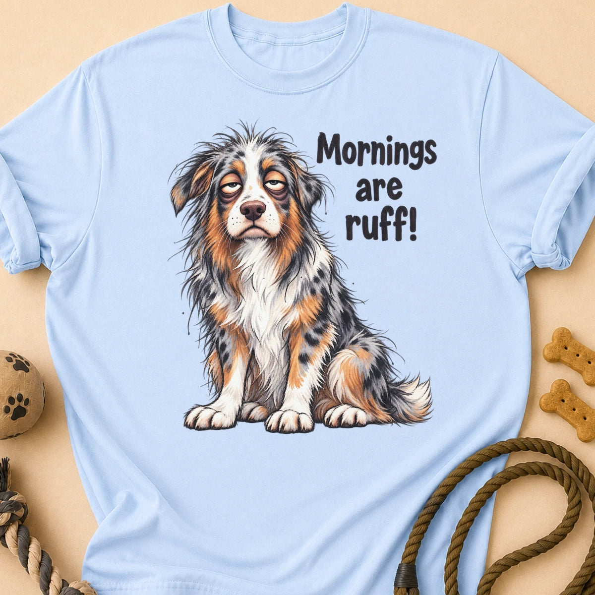 Mornings Are Ruff Aussie T-Shirt