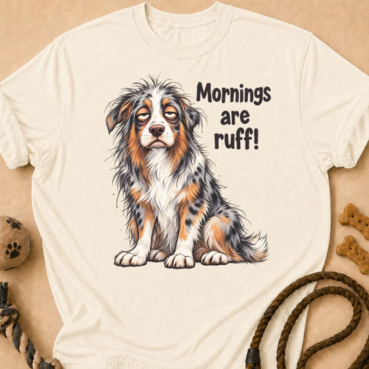 Mornings Are Ruff Aussie T-Shirt