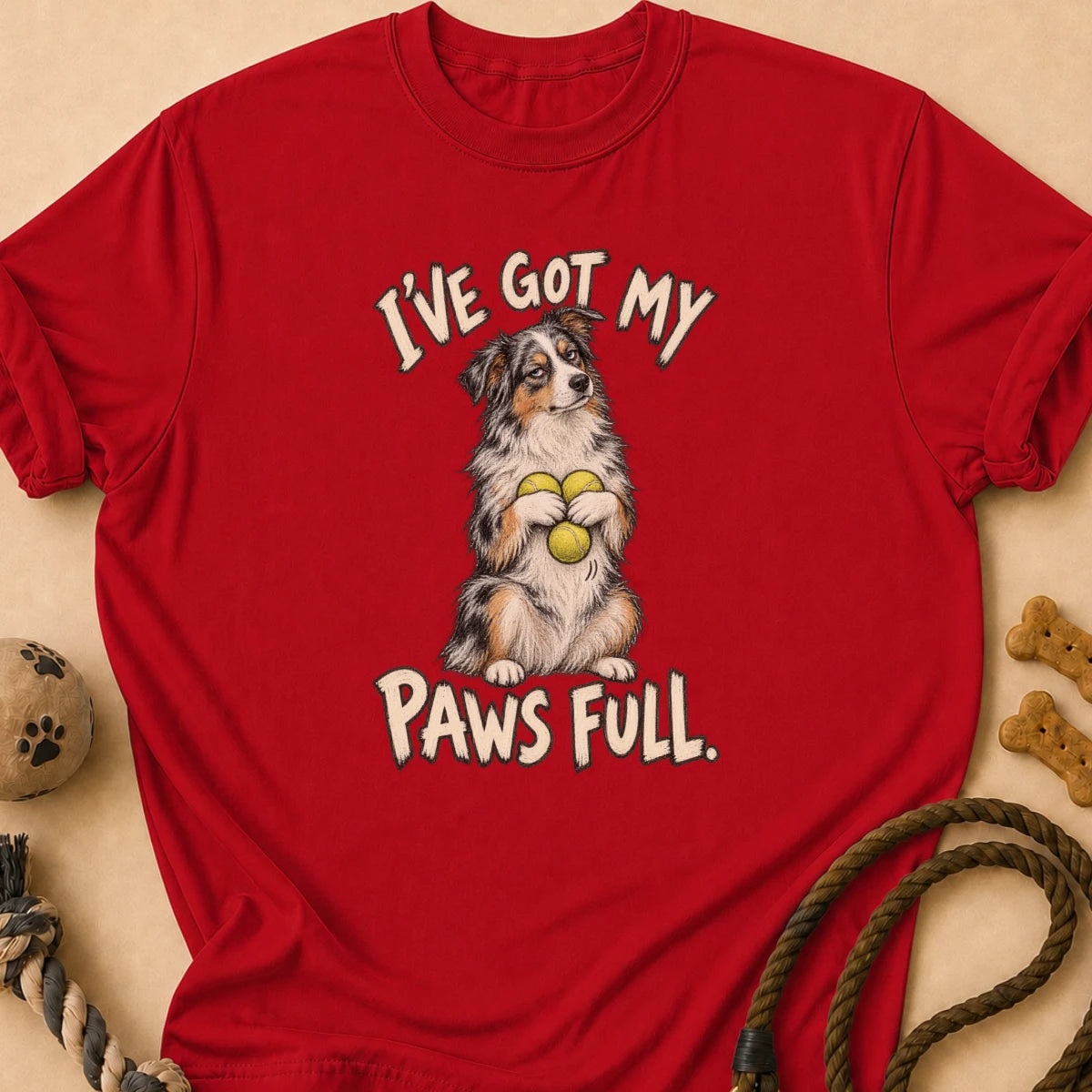 Paws Full Aussie T-Shirt