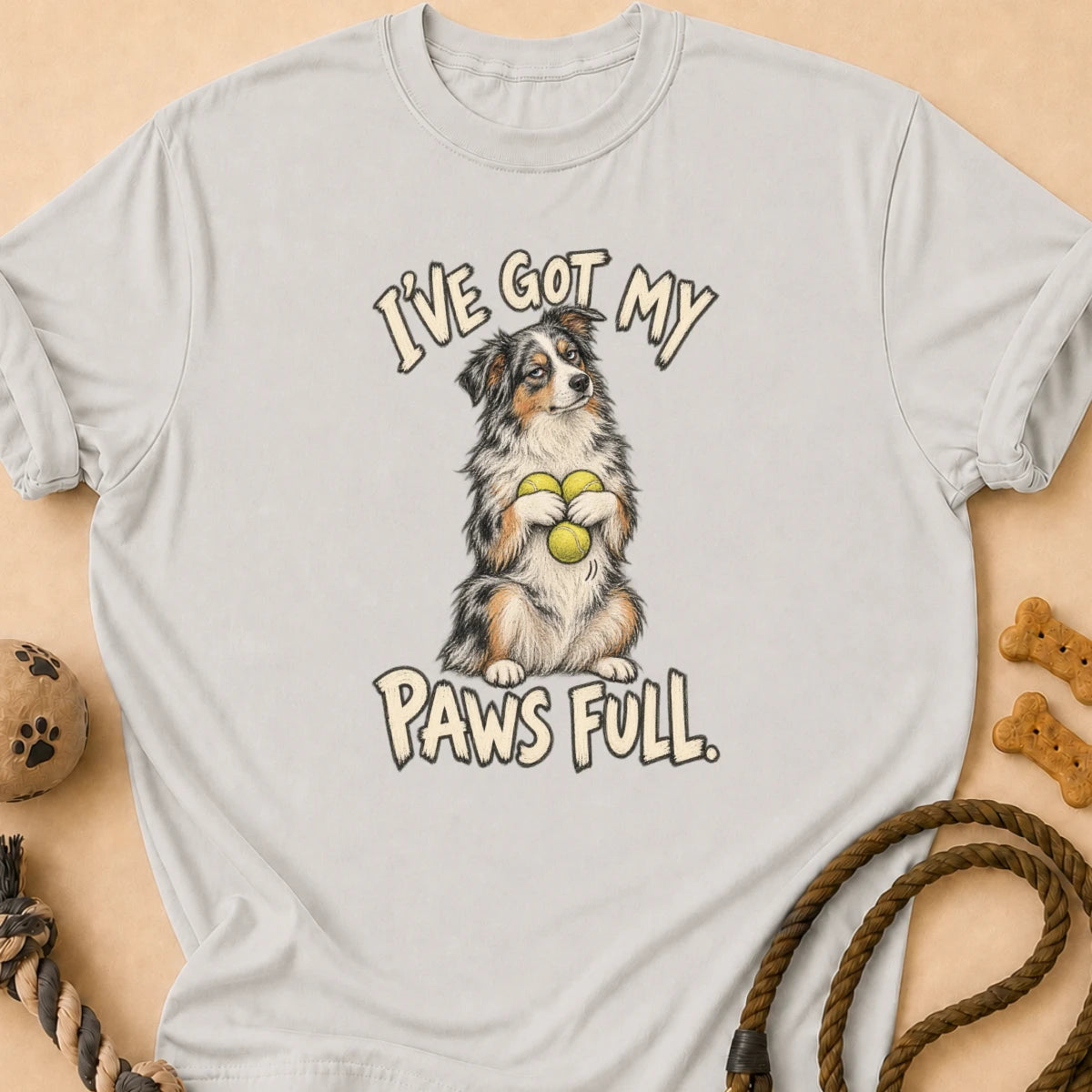 Paws Full Aussie T-Shirt