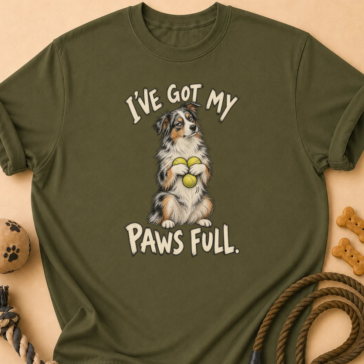 Paws Full Aussie T-Shirt