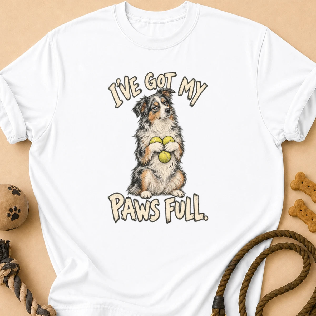 Paws Full Aussie T-Shirt