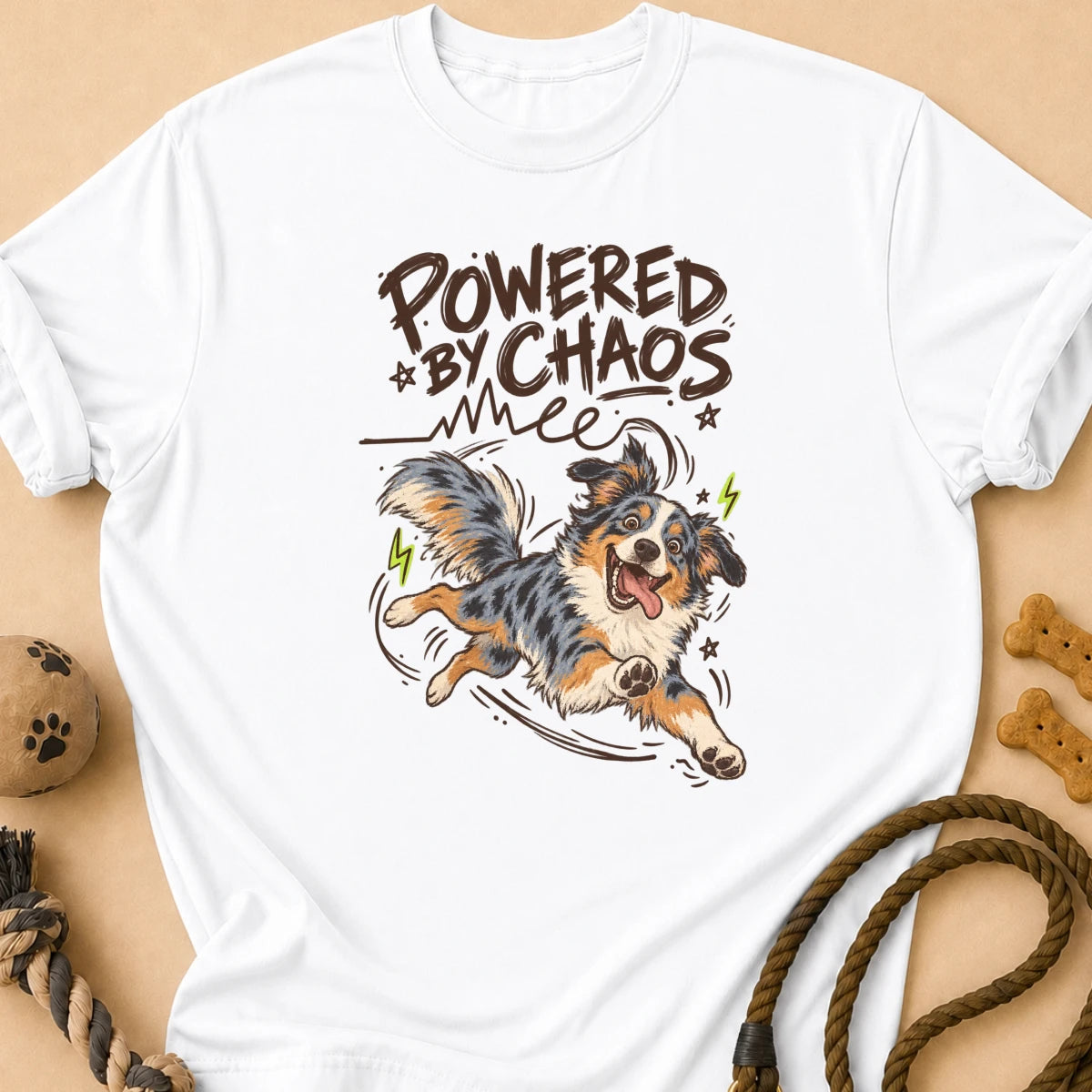 Powered by Chaos Aussie T-Shirt